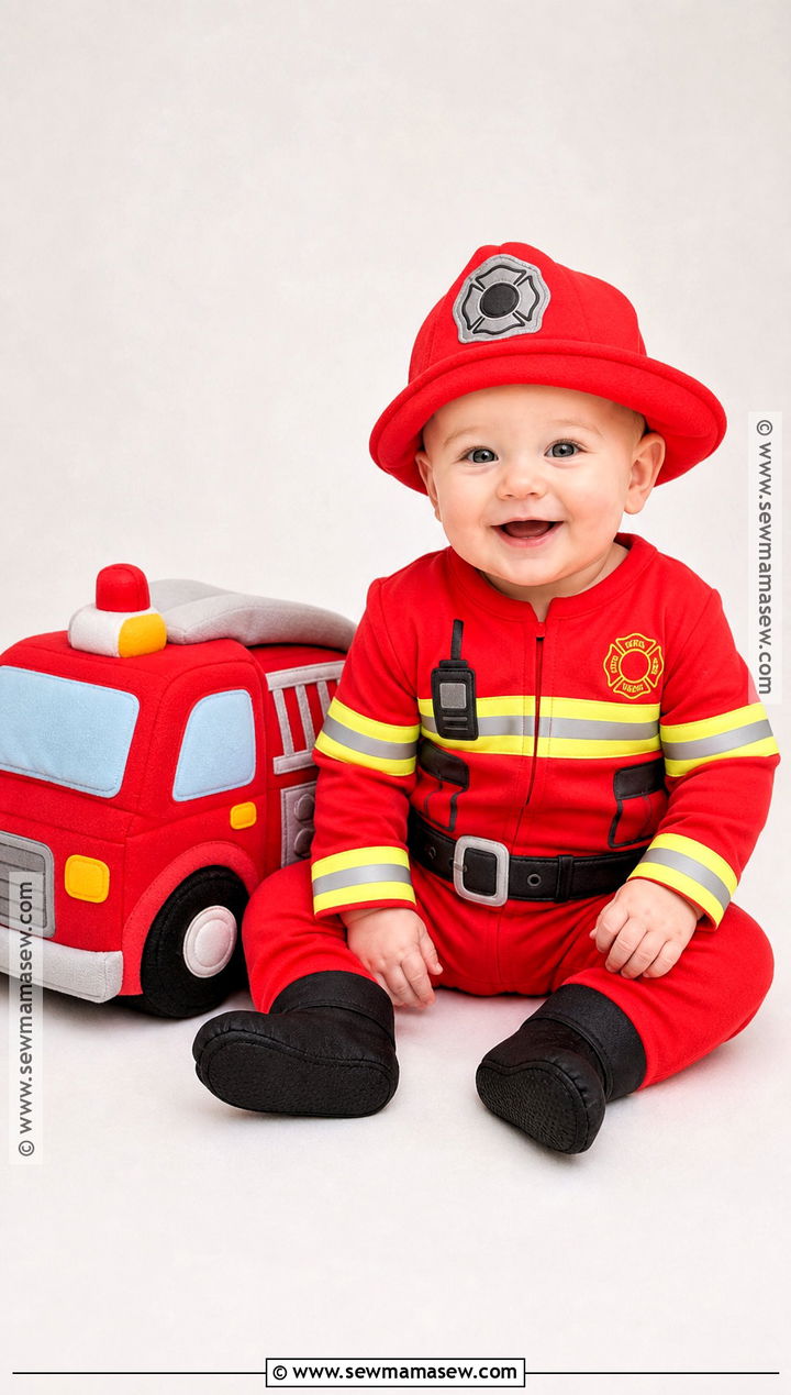Baby Firefighter Costume - 50 baby halloween costumes