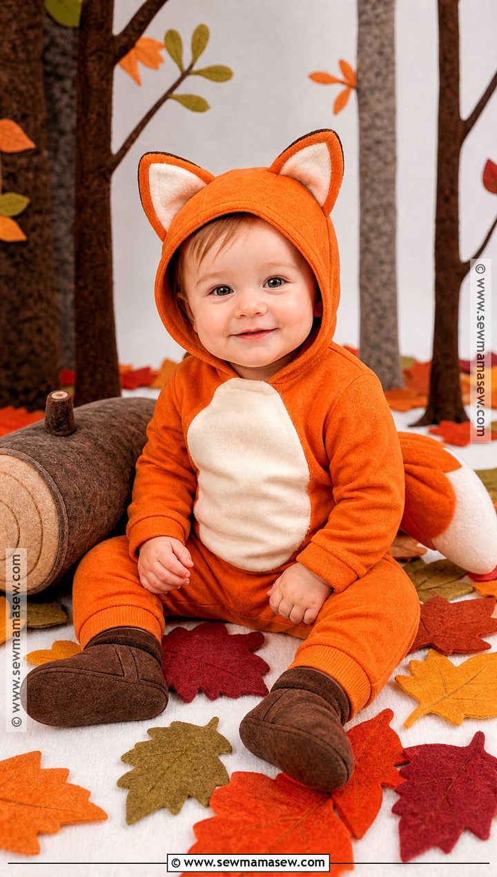 Baby Fox Costume With Orange Tail - 30 baby costumes for boys