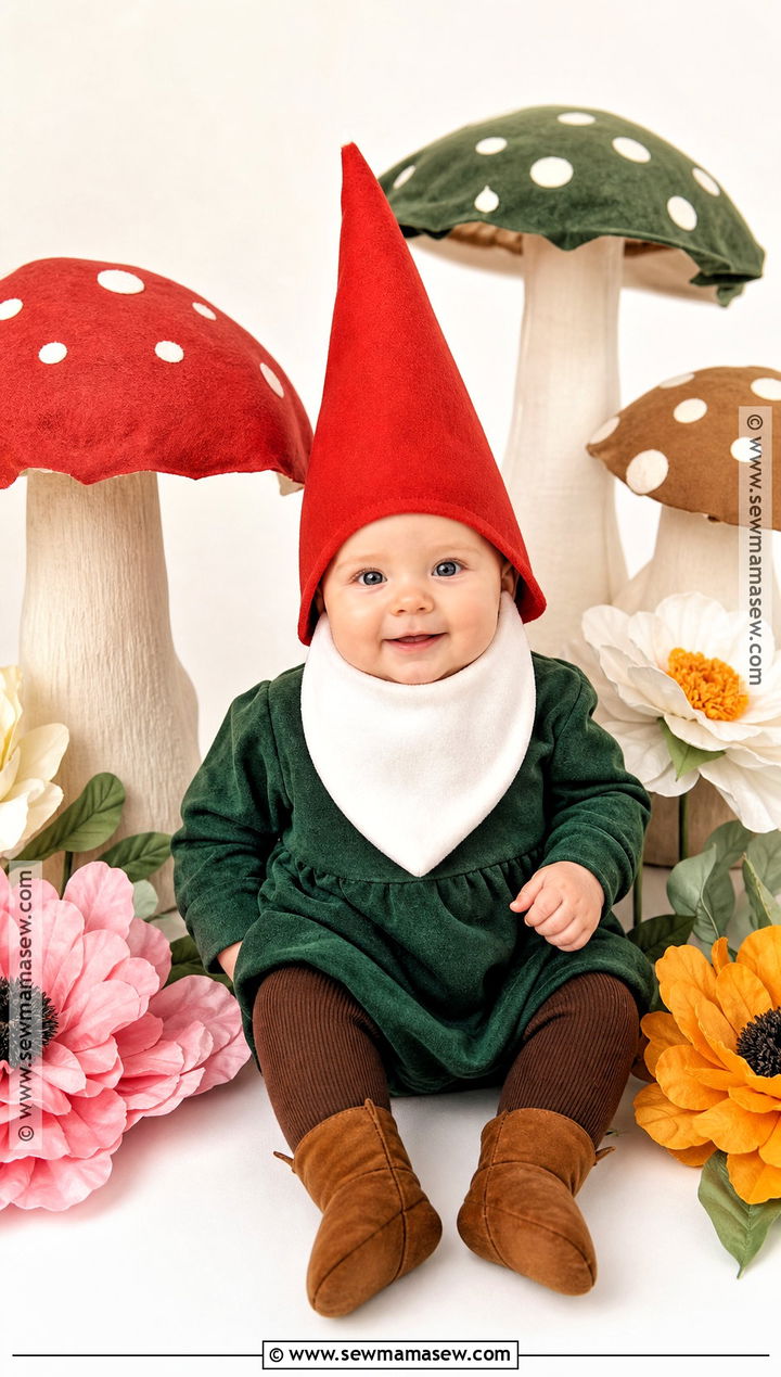 Baby Garden Gnome Costume - 50 baby halloween costumes