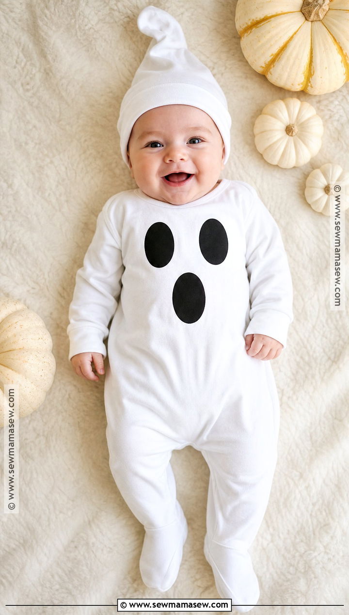 Baby Ghost Costume - 50 baby halloween costumes