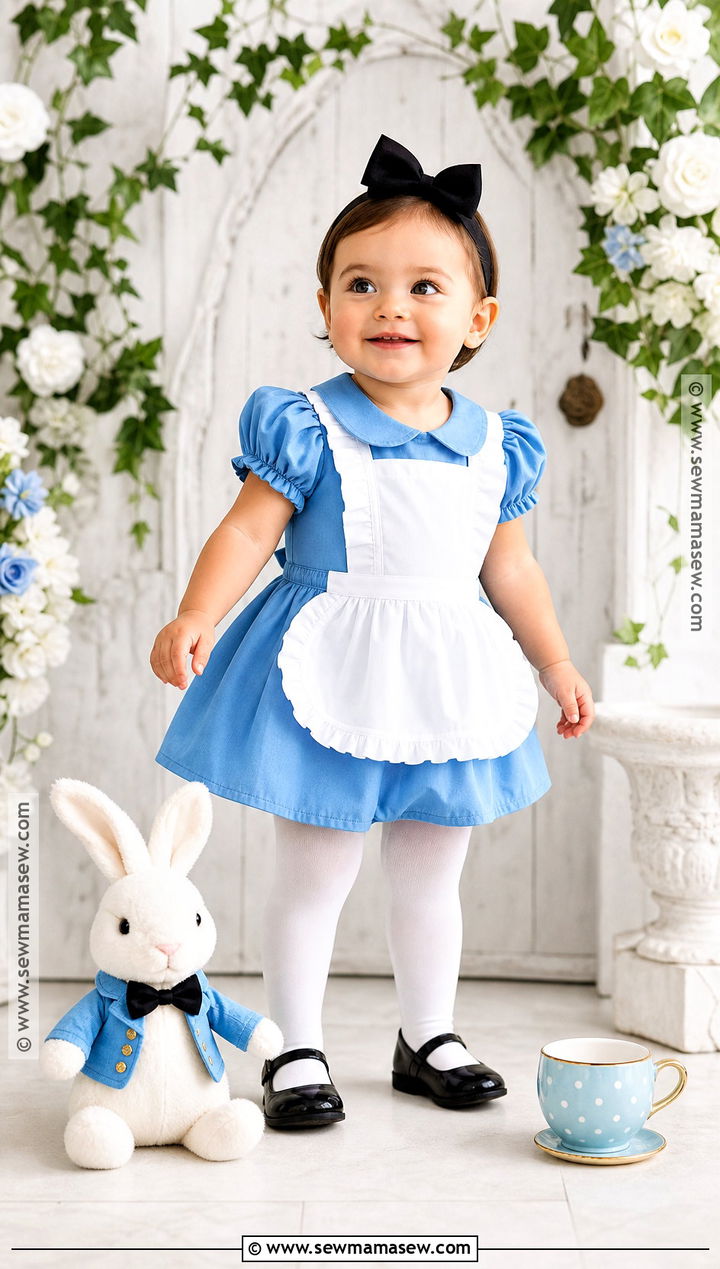Baby Girl Alice Costume With Blue Dress - 35 baby costumes for girls