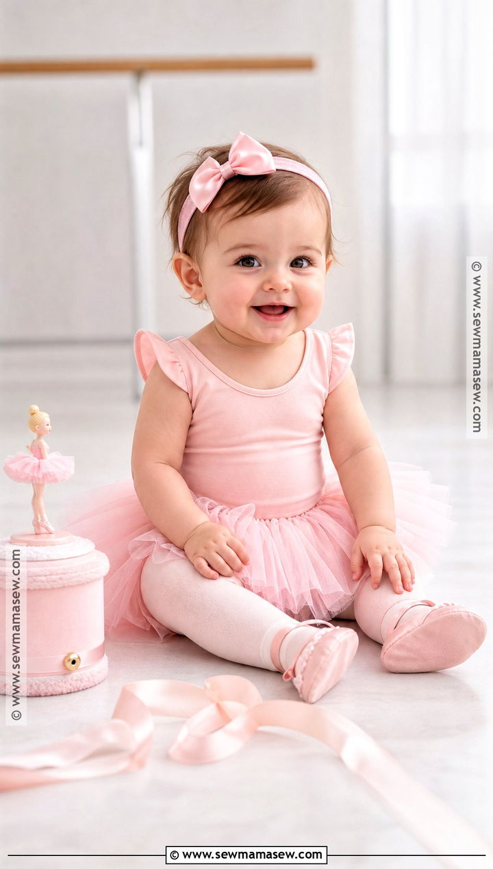 Baby Girl Ballerina Costume With Pink Tutu - 35 baby costumes for girls