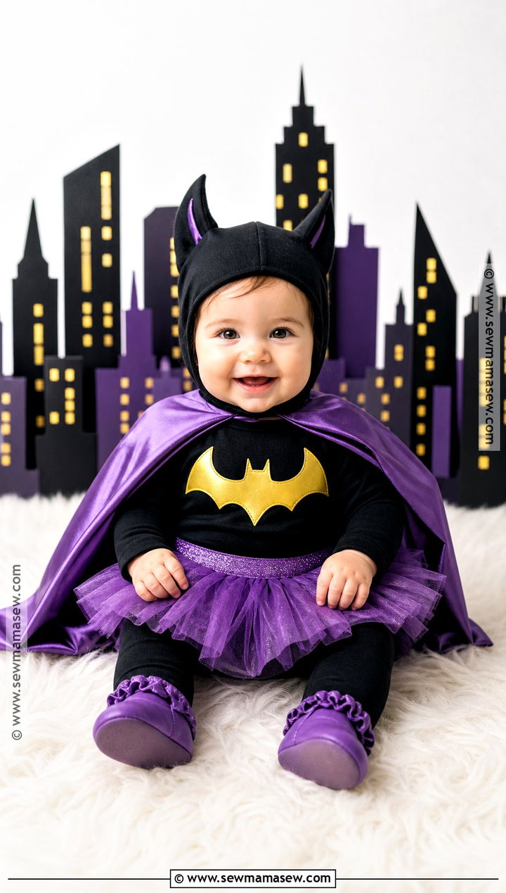 Baby Girl Batgirl Costume With Purple Tutu - 35 baby costumes for girls