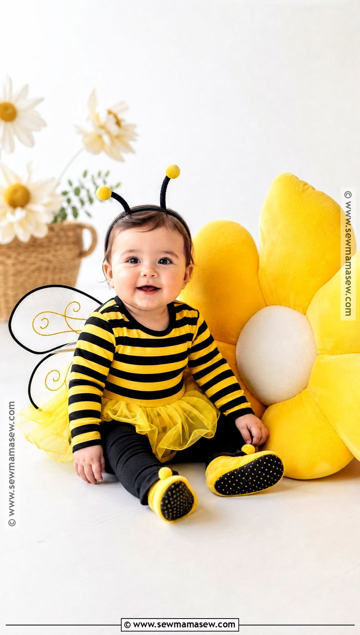 Baby Girl Bumblebee Costume With Yellow Tutu - 35 baby costumes for girls