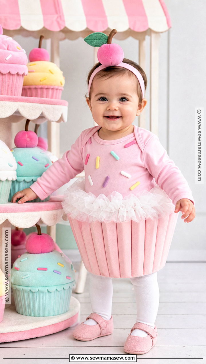 Baby Girl Cupcake Costume With Sprinkle Tutu - 35 baby costumes for girls