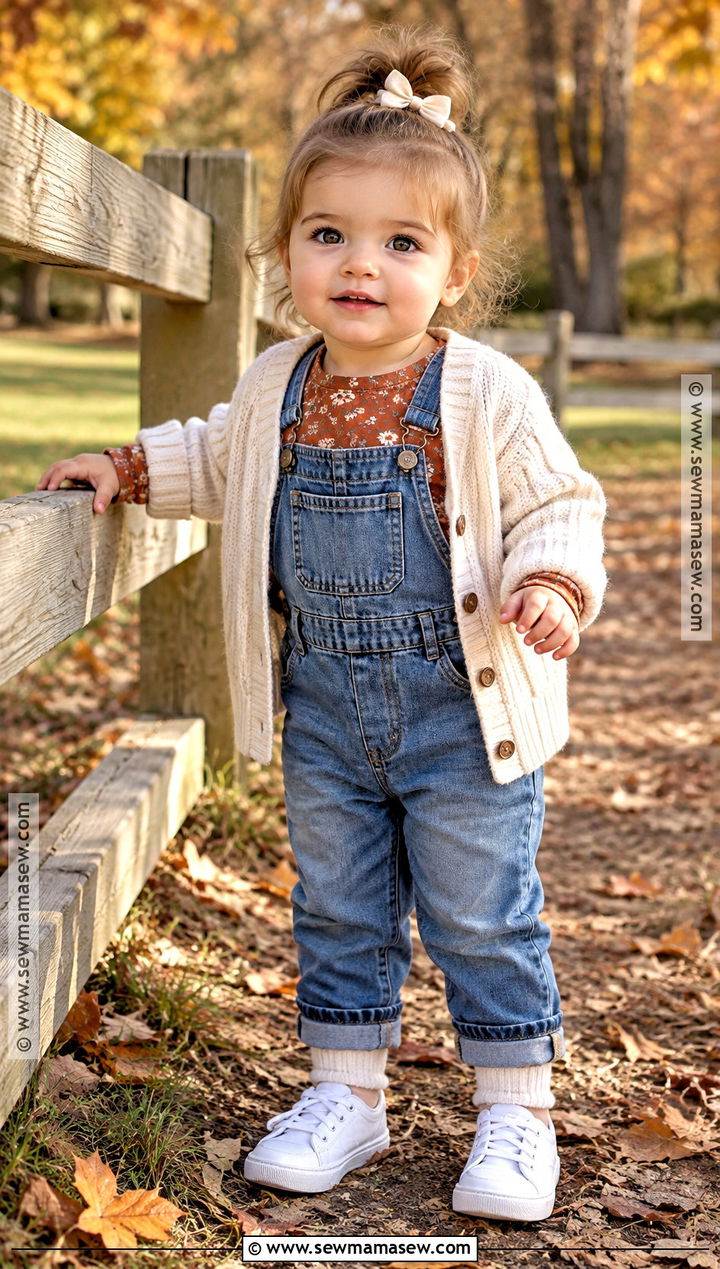 Baby Girl Fall Denim Overall And Bodysuit Outfit - 15 baby girl fall clothes