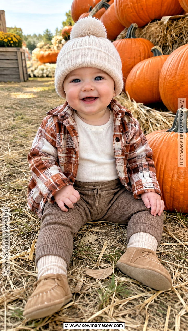 Baby Girl Fall Flannel Shirt And Knit Pants Outfit - 15 baby girl fall clothes