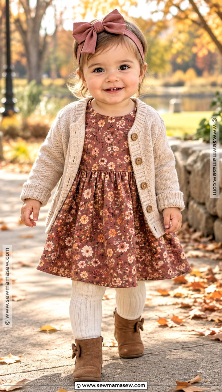 Baby Girl Fall Floral Dress Outfit - 15 baby girl dresses fall