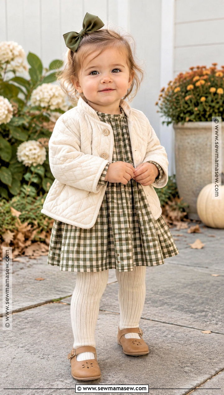Baby Girl Fall Gingham Dress Outfit - 15 baby girl dresses fall