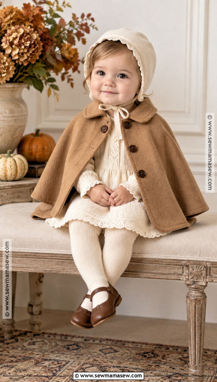 Baby Girl Fall Outfit With A Cape Coat - 25 baby girl fall outfits