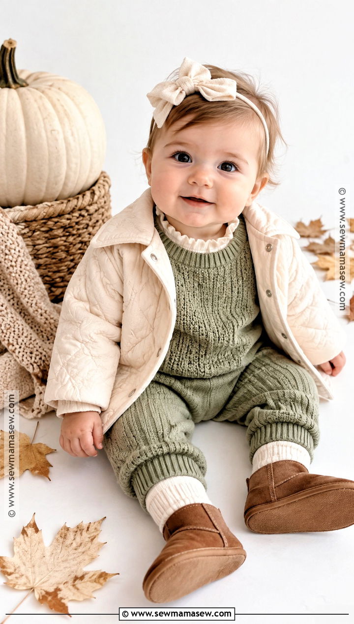 Baby Girl Fall Outfit With A Matching Sweater Set - 25 baby girl fall outfits