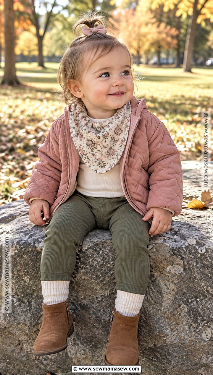 Baby Girl Fall Outfit With A Quilted Jacket - 25 baby girl fall outfits