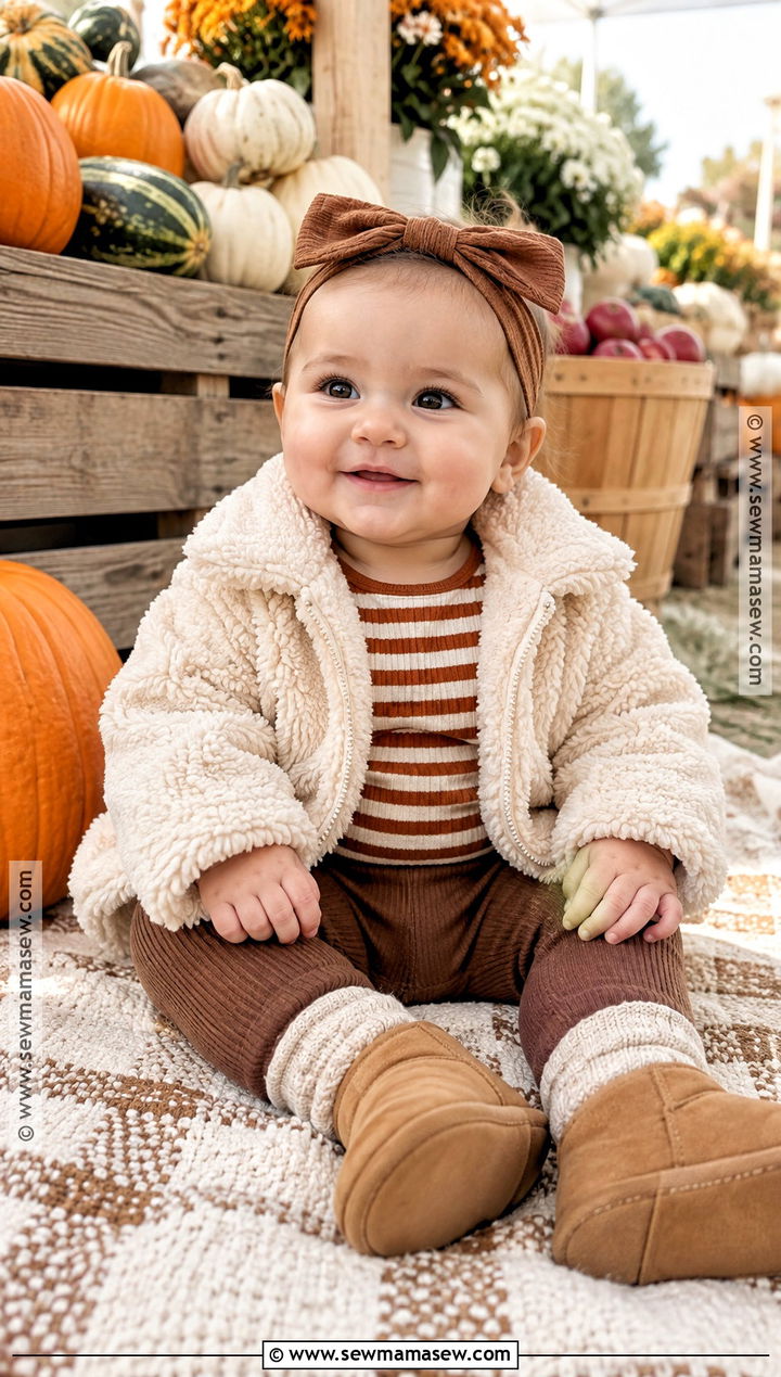 Baby Girl Fall Outfit With A Sherpa Jacket - 25 baby girl fall outfits