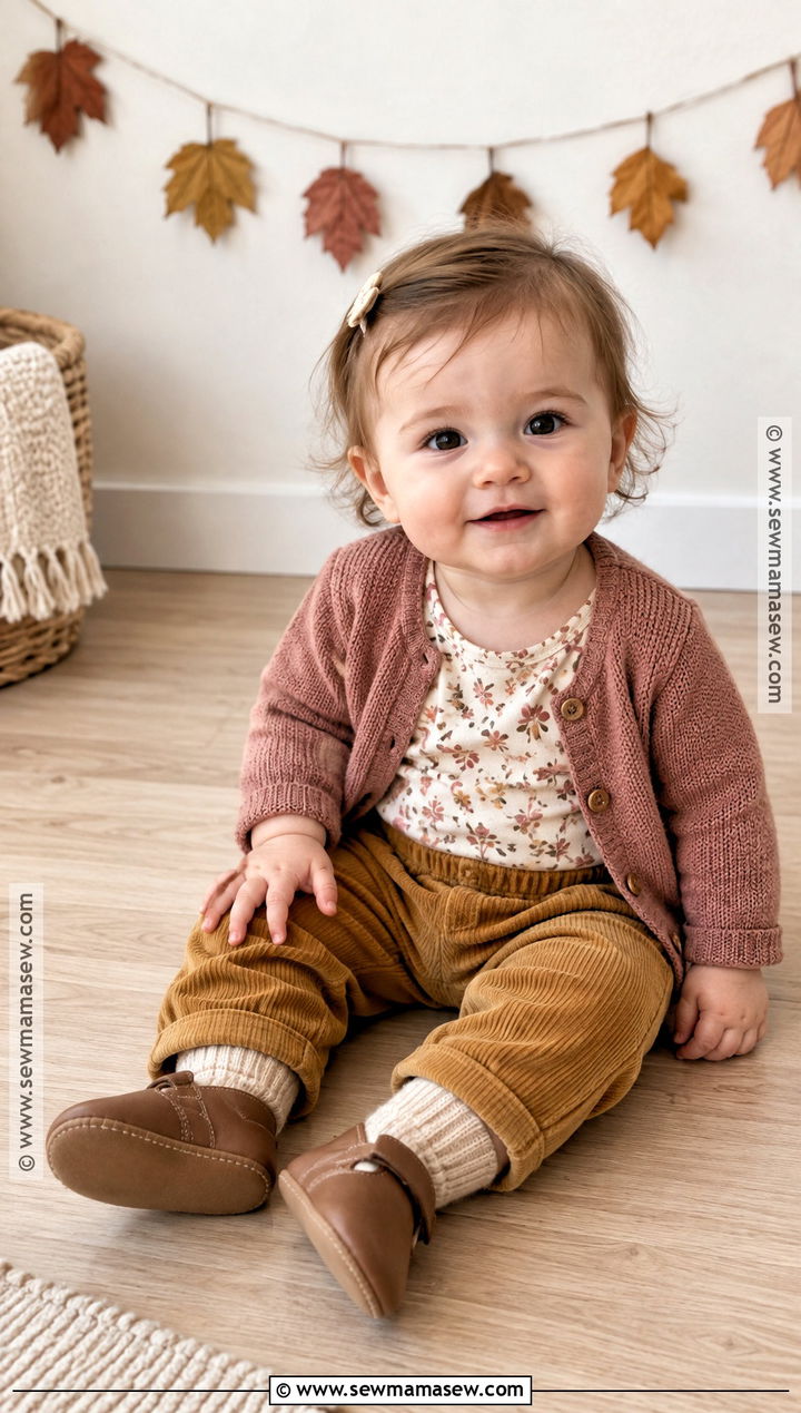 Baby Girl Fall Outfit With Corduroy Pants - 25 baby girl fall outfits