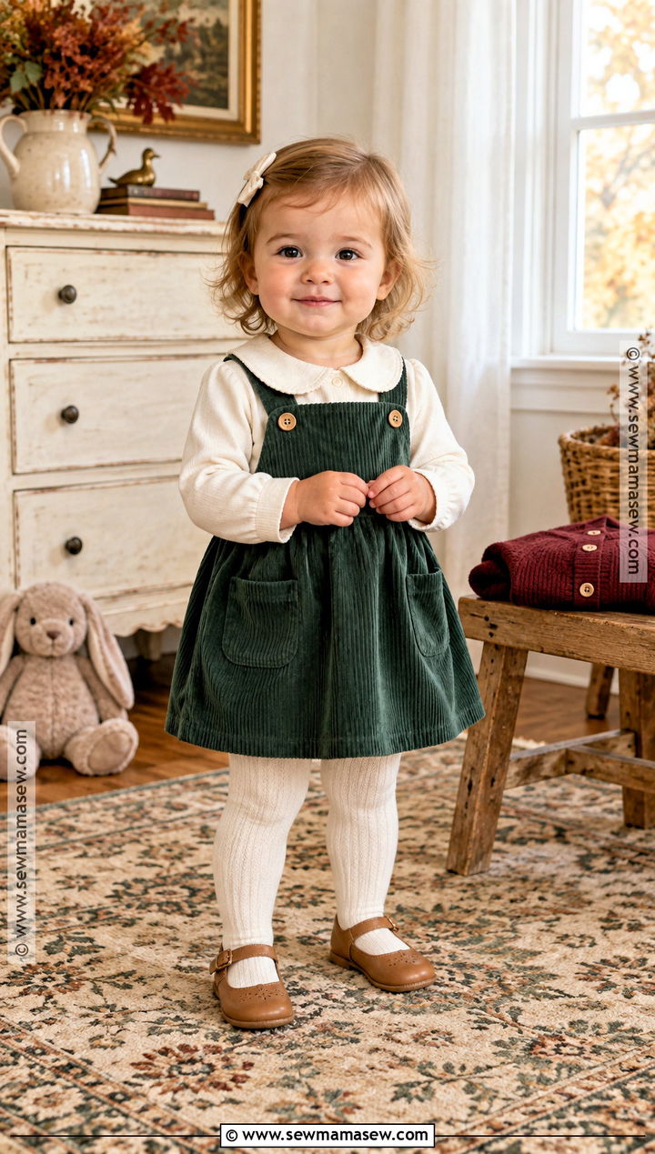 Baby Girl Fall Pinafore And Peter Pan Bodysuit Outfit - 15 baby girl fall clothes