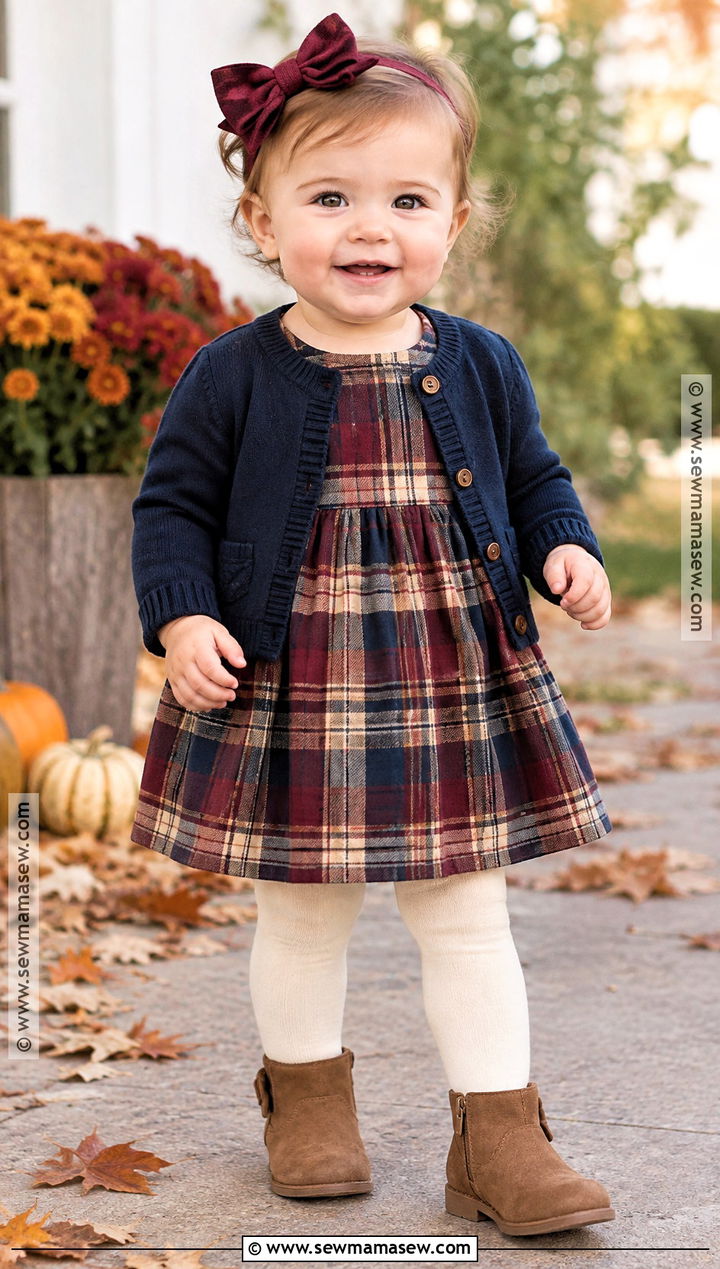 Baby Girl Fall Plaid Dress Outfit - 15 baby girl dresses fall