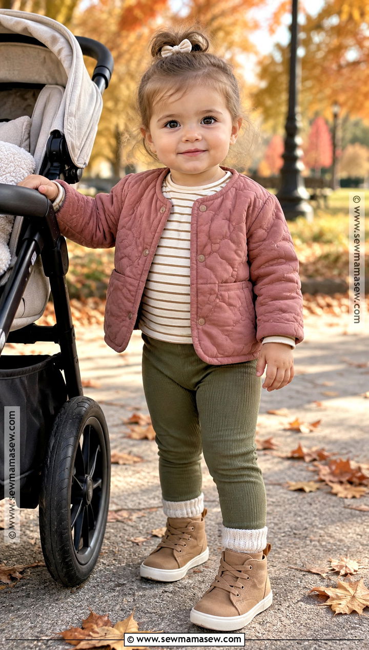 Baby Girl Fall Quilted Jacket And Leggings Outfit - 15 baby girl fall clothes