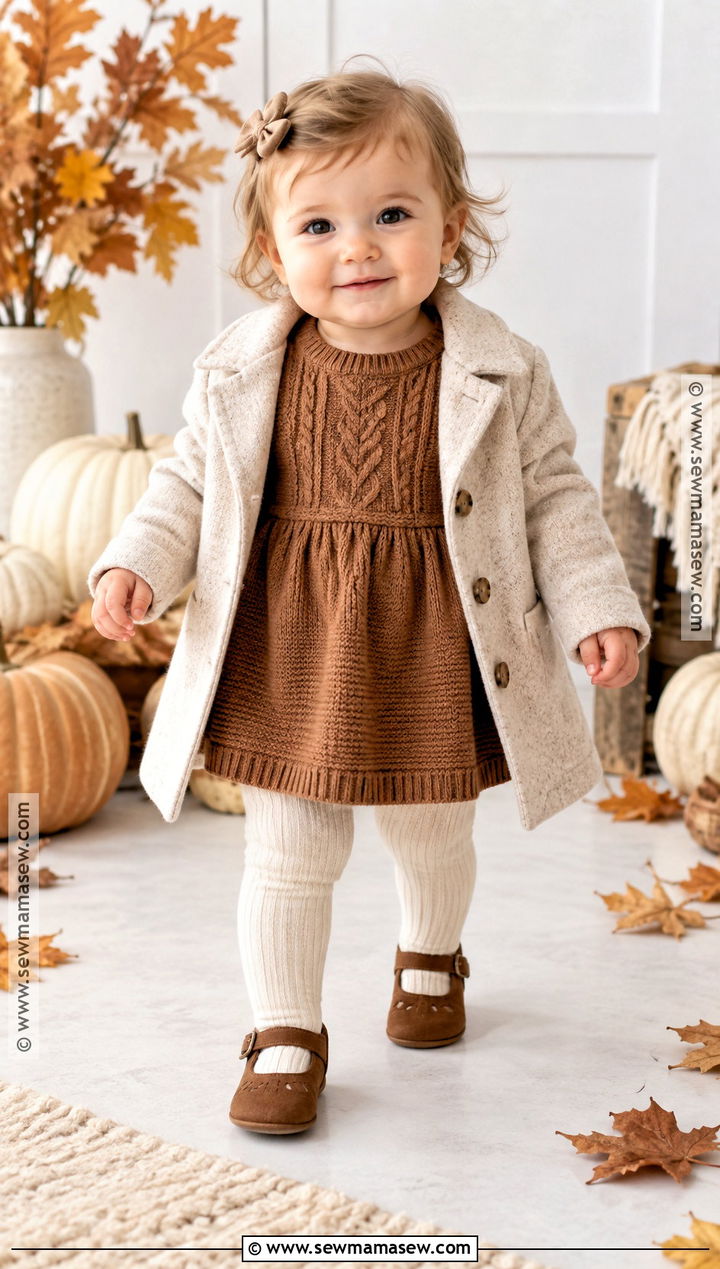 Baby Girl Fall Sweater Dress And Tights Outfit - 15 baby girl fall clothes