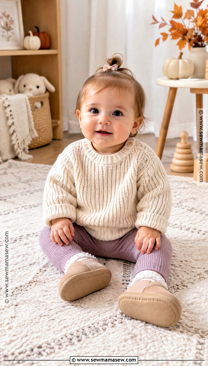 Baby Girl Fall Sweater and Leggings Outfit - 15 baby girl style fall ideas