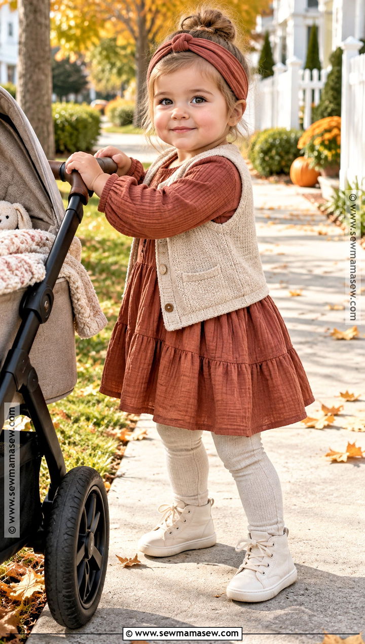 Baby Girl Fall Tiered Dress Outfit - 15 baby girl dresses fall