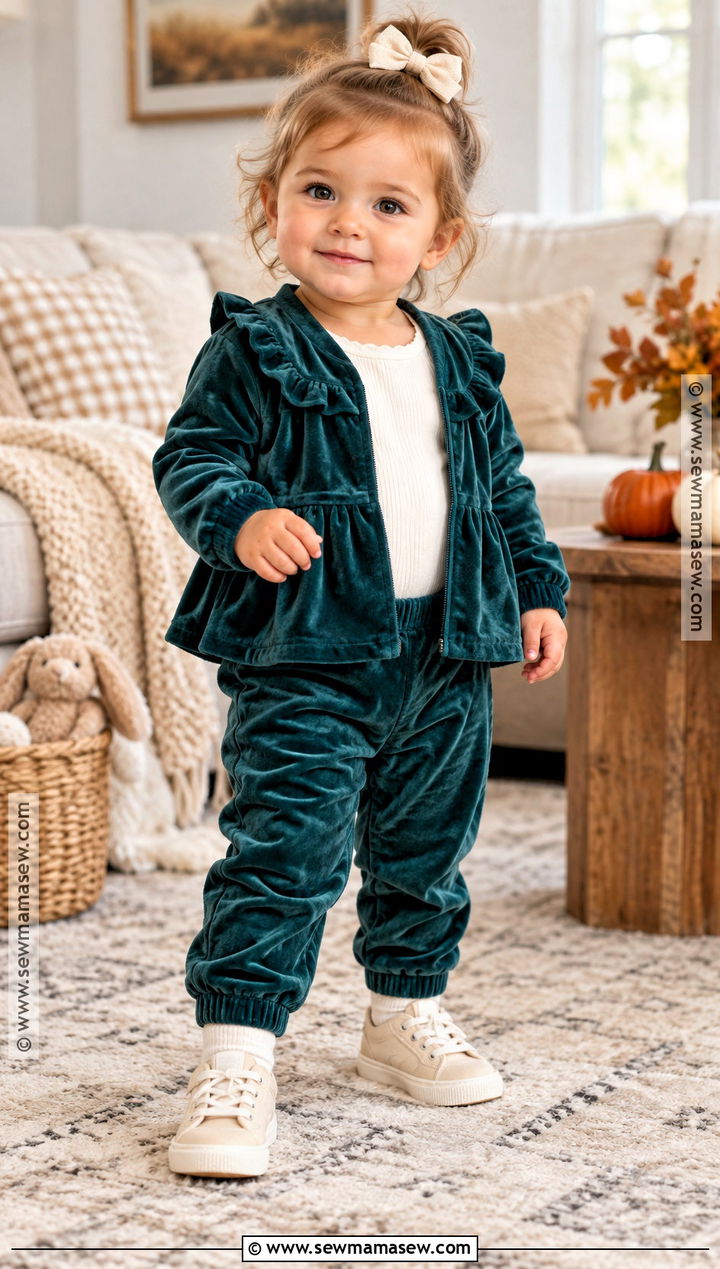 Baby Girl Fall Velour Set And Cotton Bodysuit Outfit - 15 baby girl fall clothes