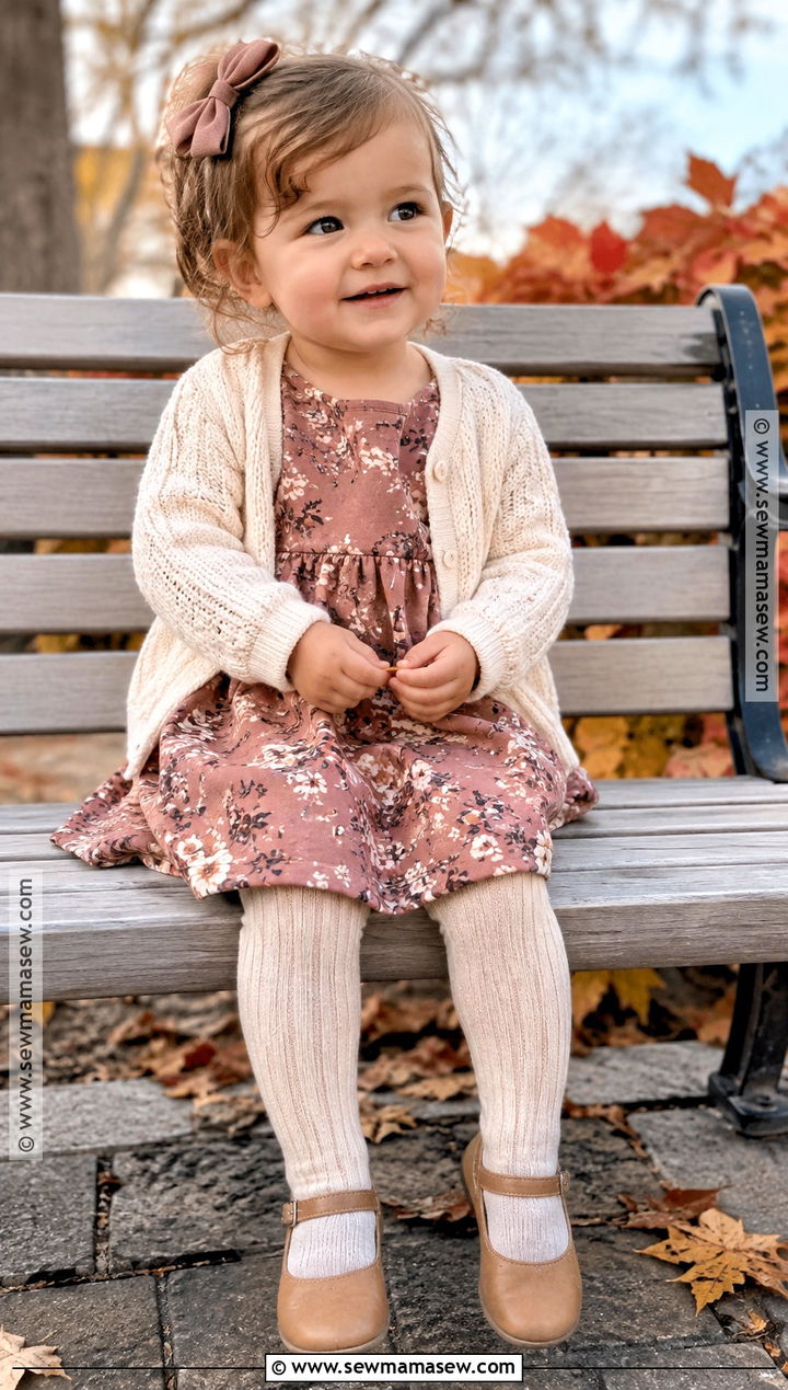 Baby Girl Floral Dress And Cardigan Outfit - 15 baby girl fall fashion ideas