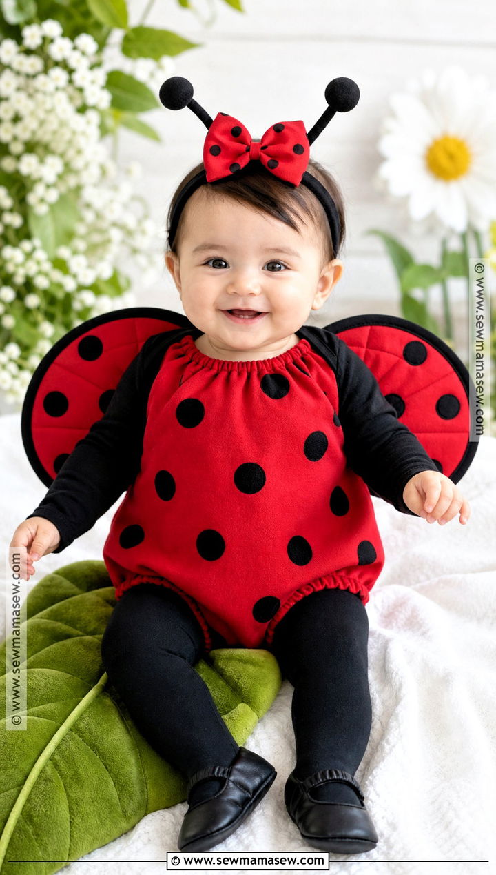 Baby Girl Ladybug Costume With Soft Wings - 35 baby costumes for girls
