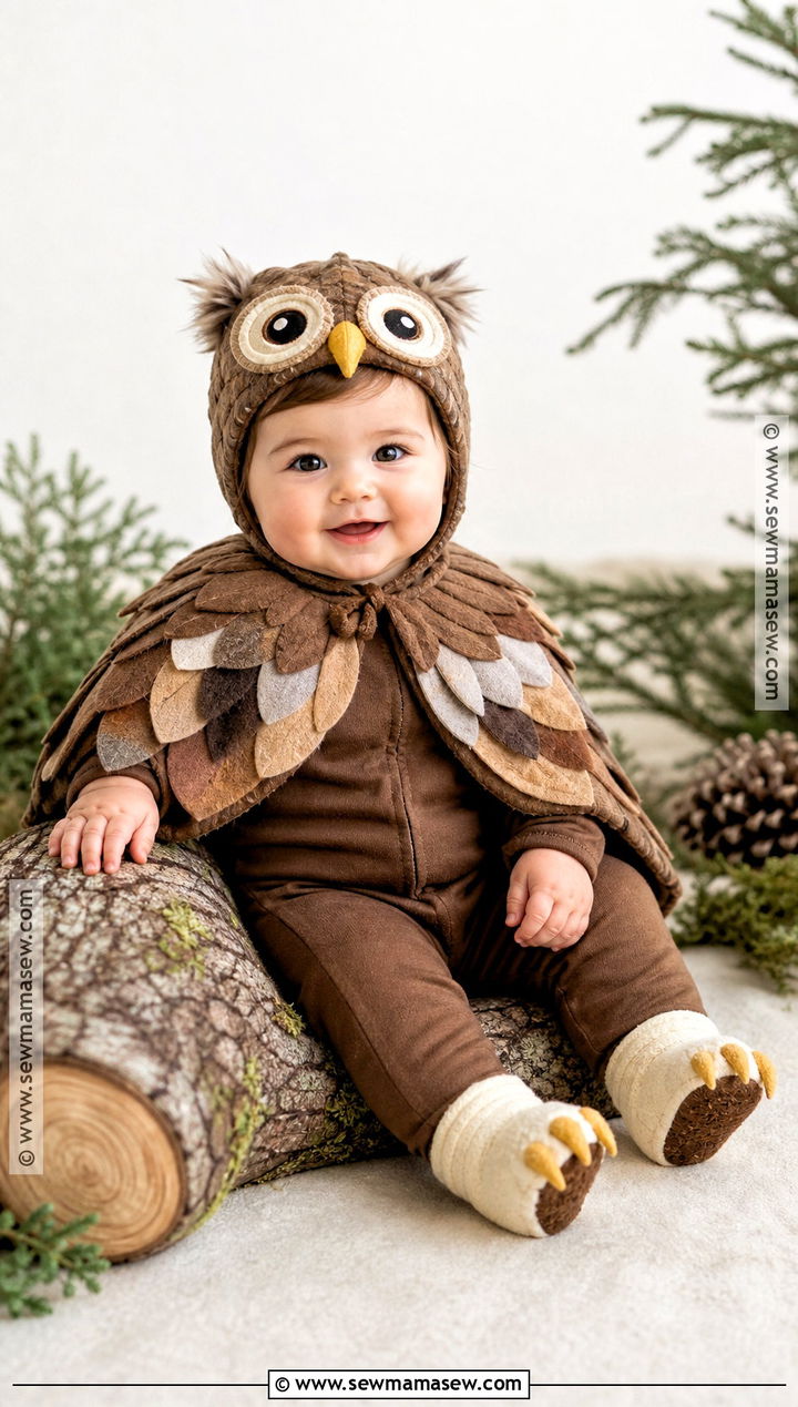 Baby Girl Owl Costume With Feathered Cape - 35 baby costumes for girls