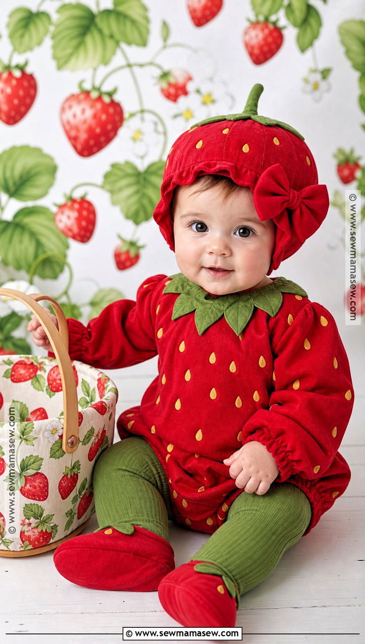 Baby Girl Strawberry Costume - 40 baby girl halloween costumes