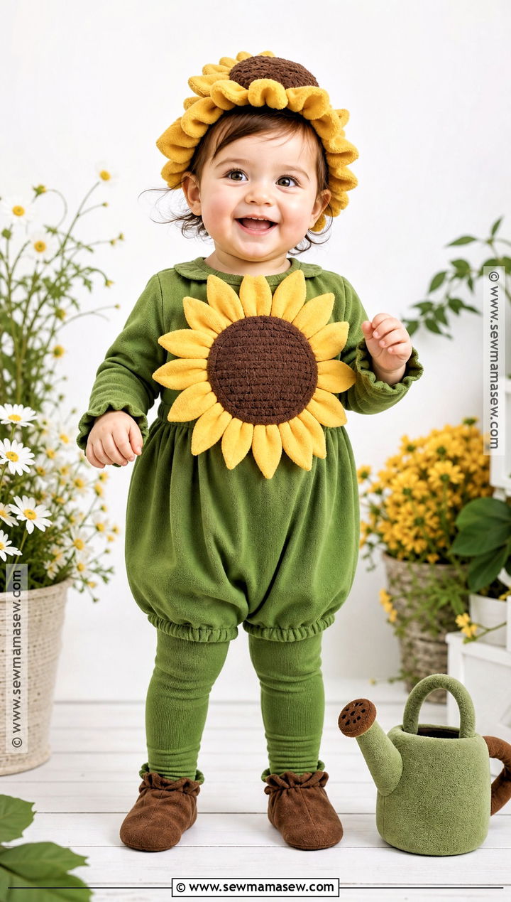 Baby Girl Sunflower Costume - 30 Baby Girl Halloween Costume Ideas