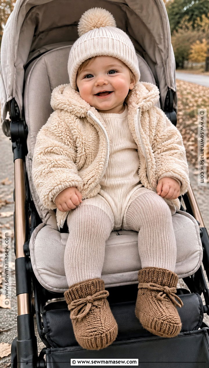 Baby Girl Teddy Jacket And Romper Outfit - 20 Baby Girl Autumn Outfits