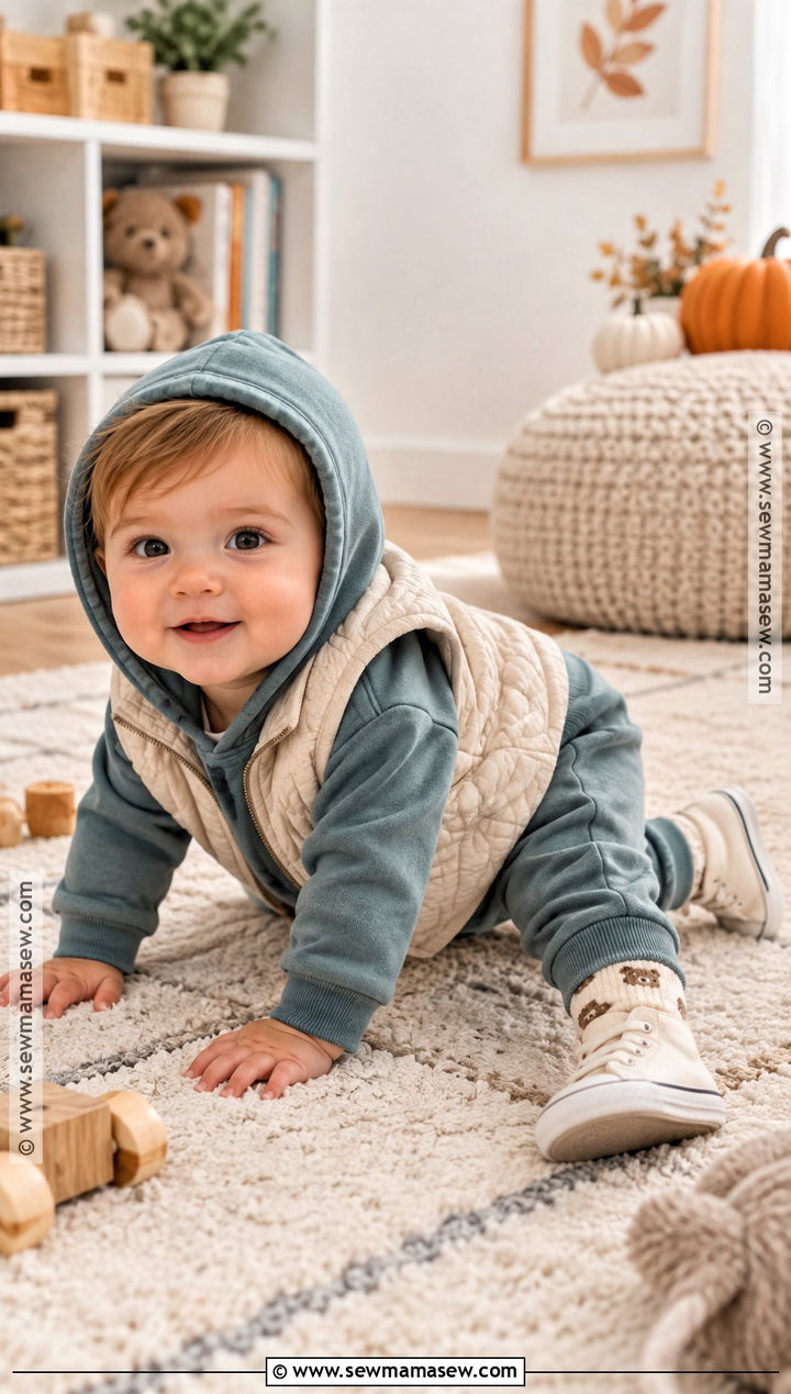 Baby Hoodie Set With High Top Sneakers - 20 baby autumn outfits