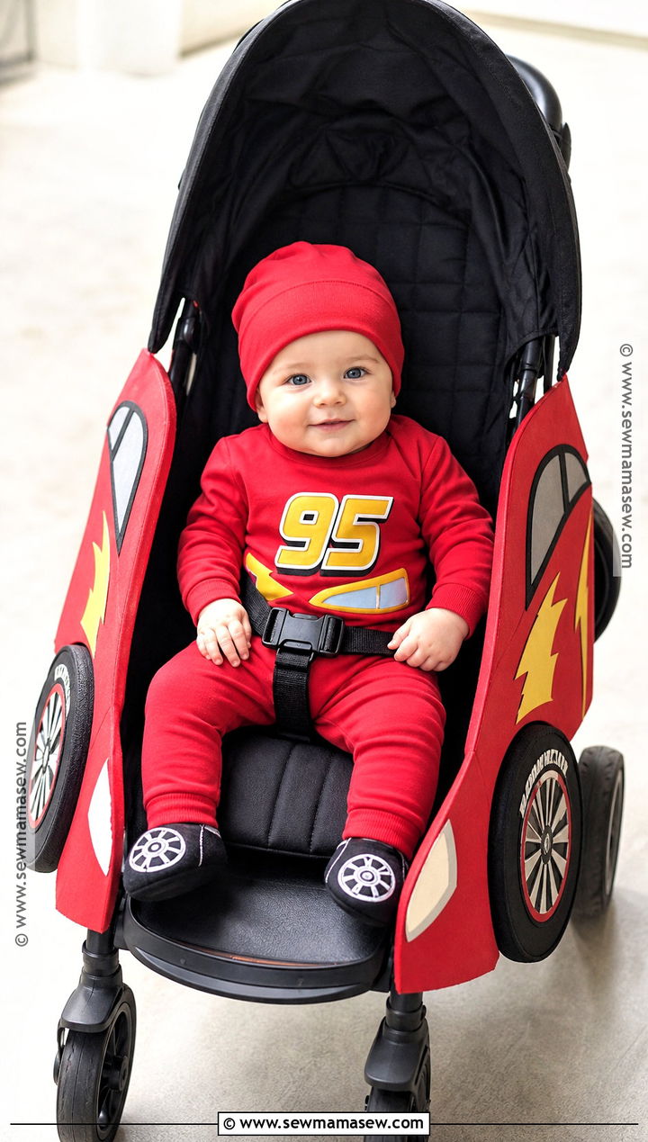 Baby Lightning McQueen Bodysuit Costume - 30 lightning mcqueen halloween costume ideas