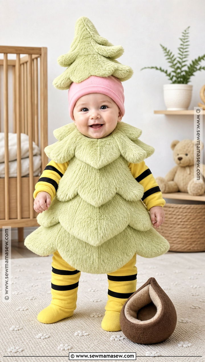 Baby Lorax Tree Costume With Fluffy Hat - 30 Lorax Tree Costume Ideas
