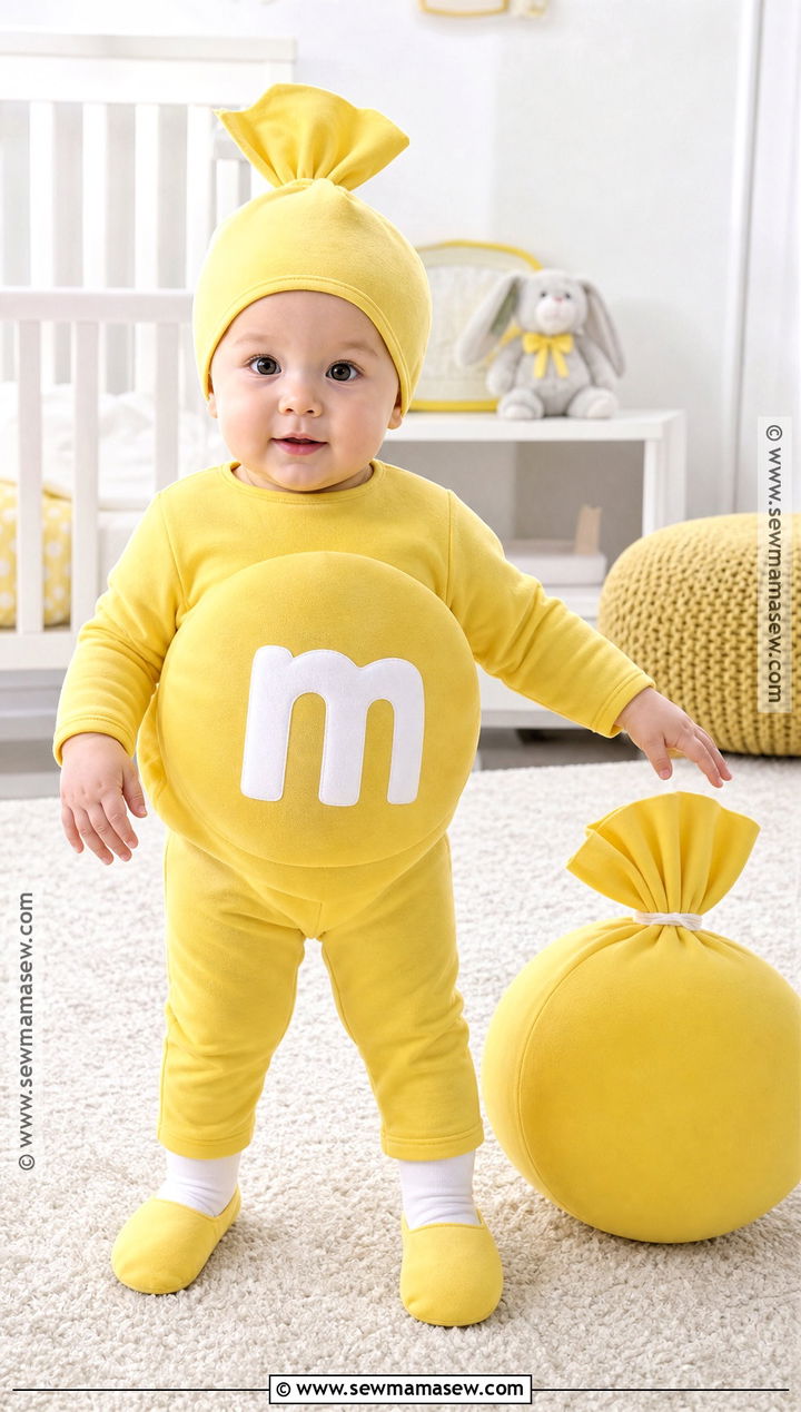 Baby MandM Costume With A Soft Bodysuit - 40 m&m costume ideas