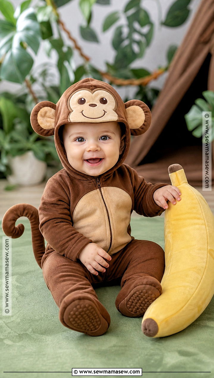 Baby Monkey Costume With Curled Tail - 30 baby costumes for boys