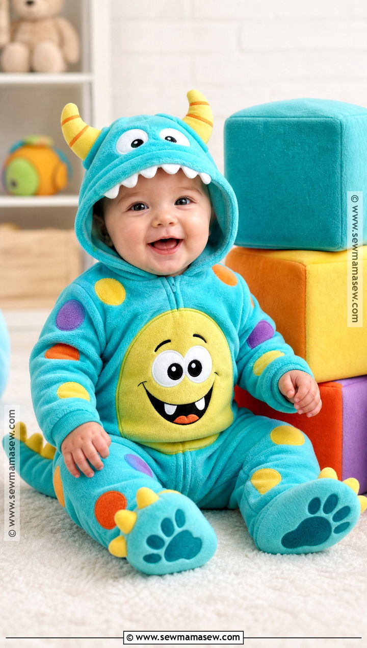 Baby Monster Costume With Colorful Spots - 30 baby costumes for boys