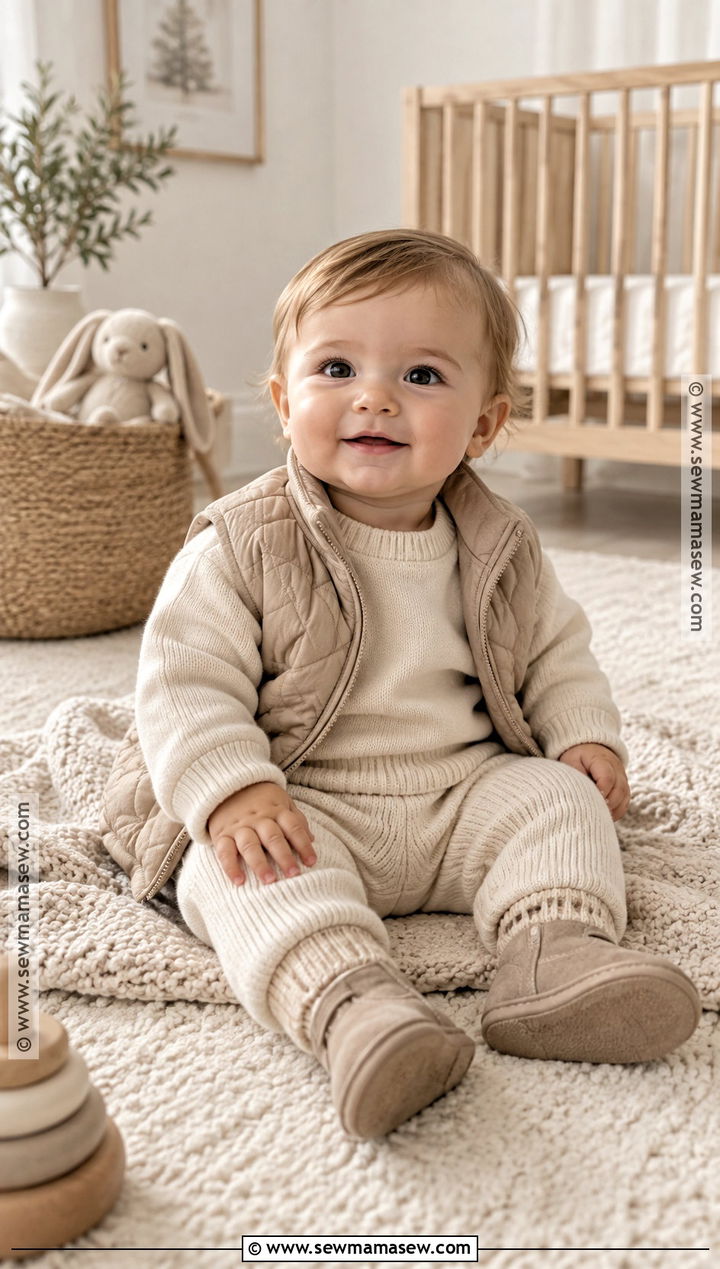 Baby Neutral Monochrome Knit Outfit - 15 baby fall fashion ideas