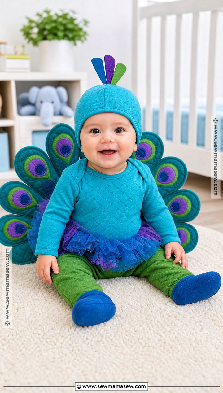 Baby Peacock Costume With Onesie - 30 peacock costume ideas for kids