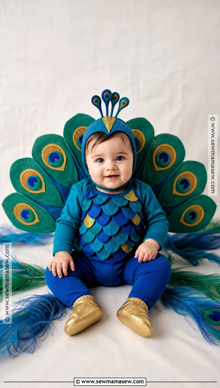 Baby Peacock Costume - 50 baby halloween costumes
