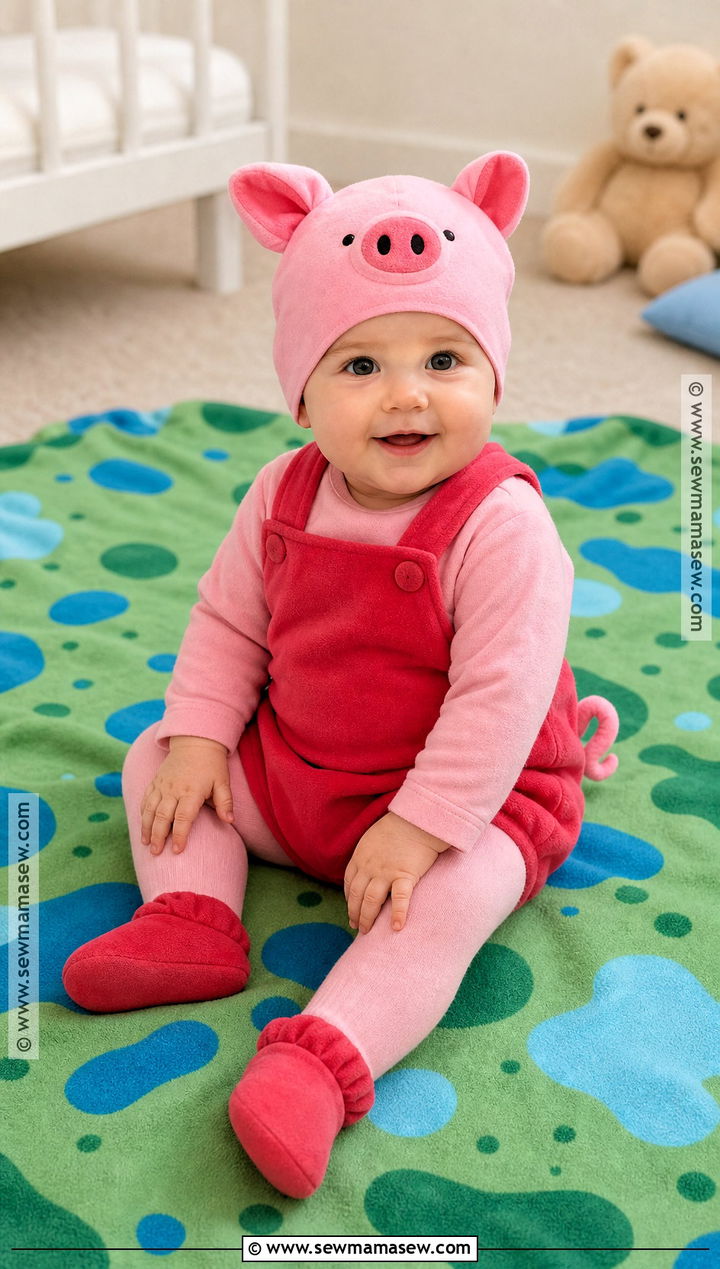 Baby Peppa Pig Costume With Red Romper - 30 peppa pig costume ideas