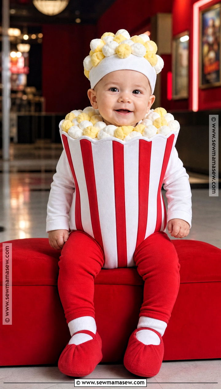 Baby Popcorn Costume With Striped Box - 30 baby costumes for boys