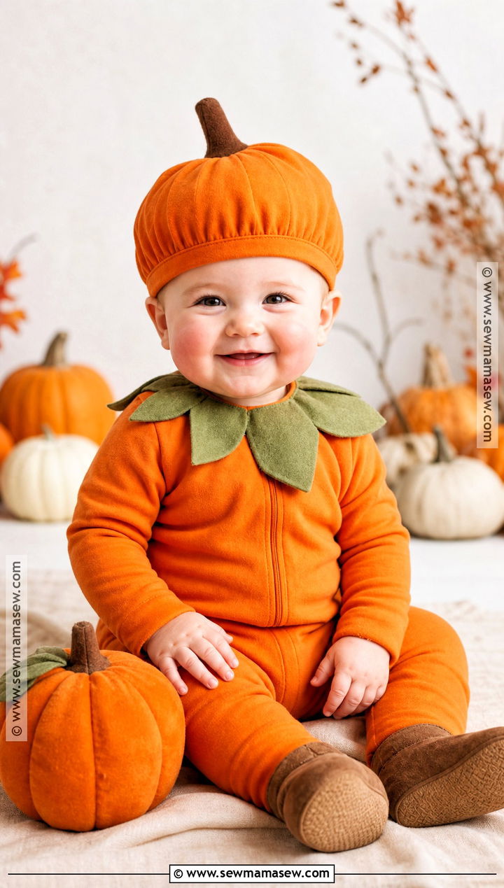 Baby Pumpkin Halloween Costume - 30 toddler and baby halloween costumes