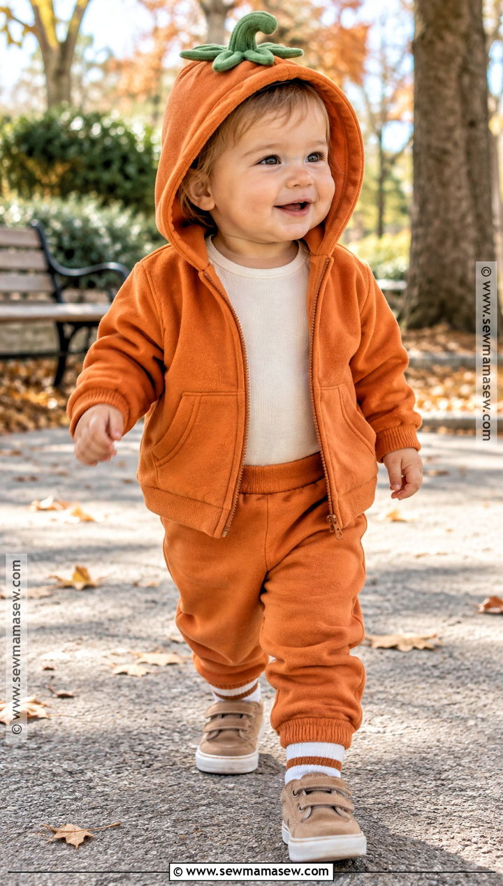 Baby Pumpkin Hoodie And Joggers Outfit - 20 baby pumpkin outfit ideas