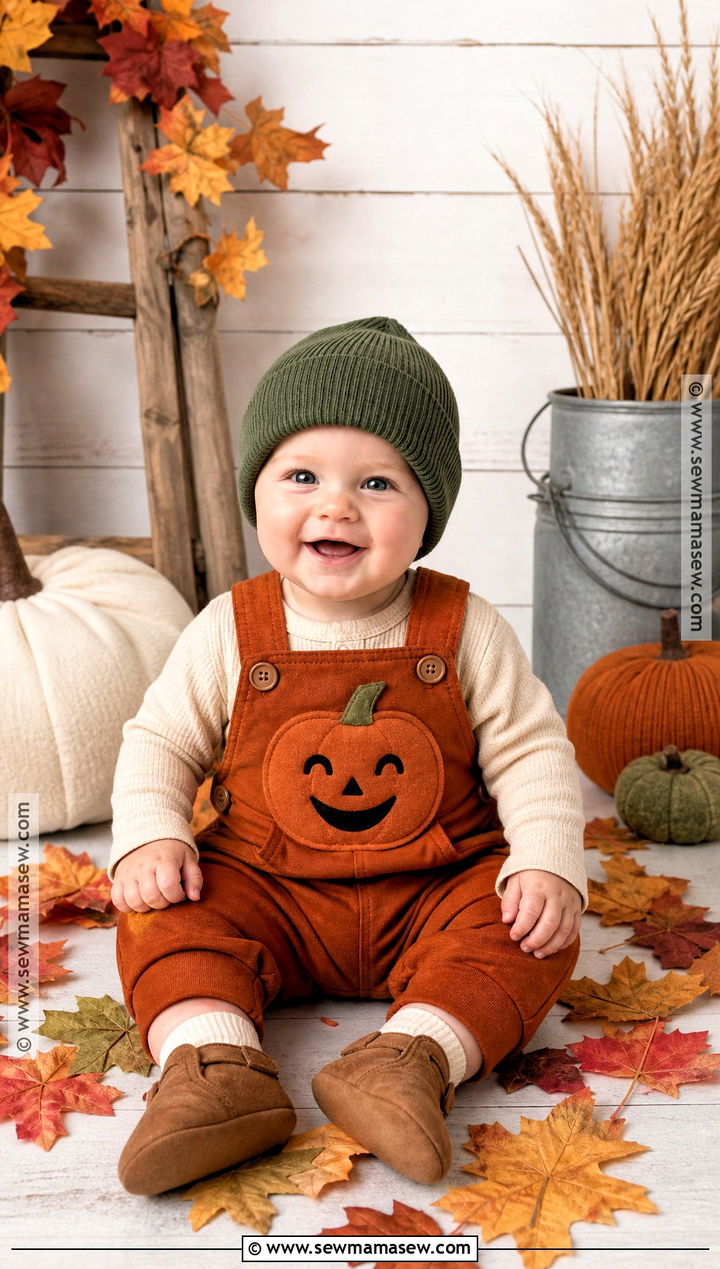 Baby Pumpkin Overalls Costume - 30 baby pumpkin costume ideas
