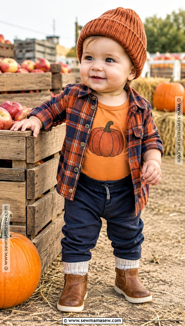 Baby Pumpkin Patch Flannel Outfit - 20 baby pumpkin outfit ideas