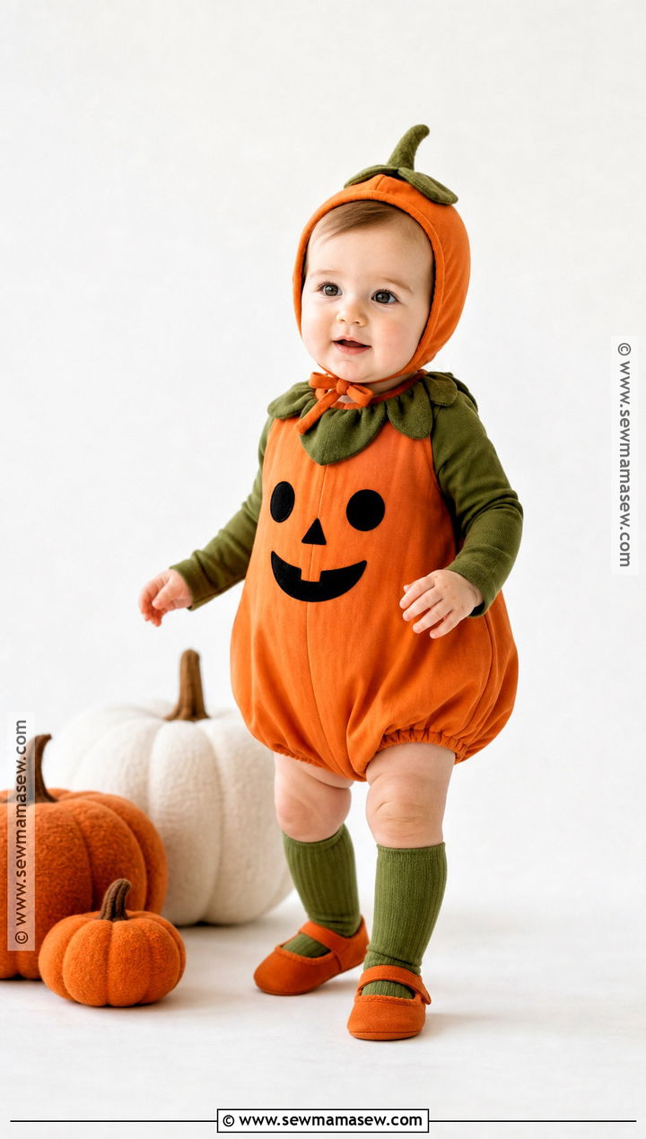Baby Pumpkin Romper Costume - 30 baby pumpkin costume ideas