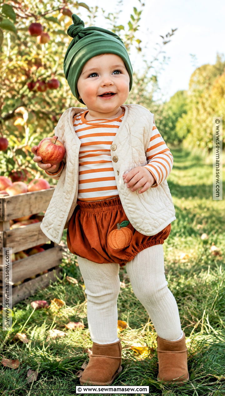 Baby Pumpkin Striped Bodysuit Outfit - 20 baby pumpkin outfit ideas