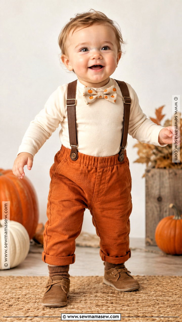 Baby Pumpkin Suspenders Outfit - 20 baby pumpkin outfit ideas
