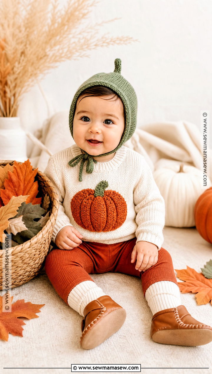 Baby Pumpkin Sweater Costume - 30 baby pumpkin costume ideas